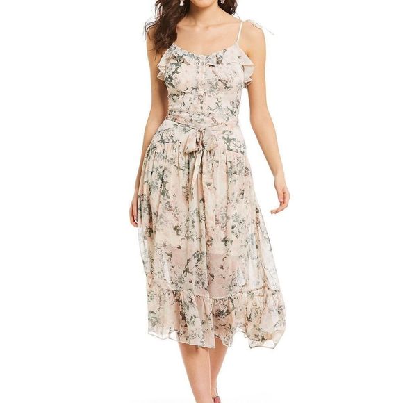 [Chelsea & Violet] Floral Print Tie Front Dress - Picture 2 of 7